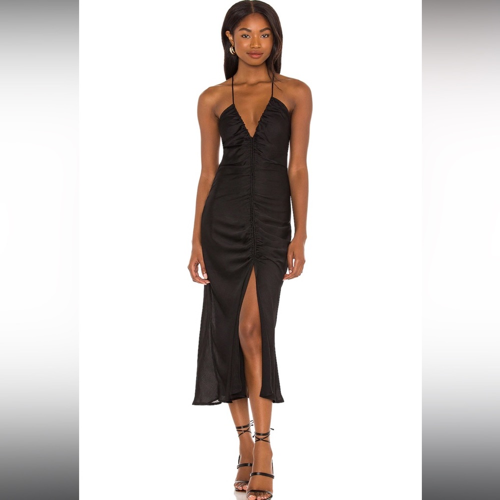 Free People 🦋 Black Satin Dress